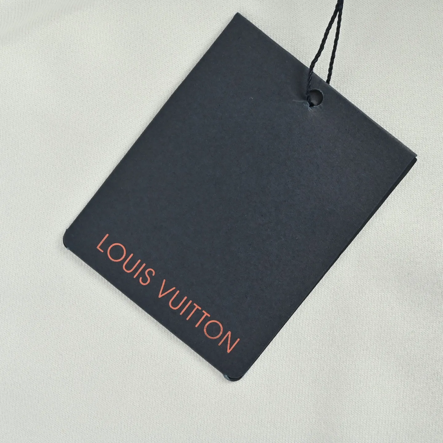 Louis Vuitton/Louis Vuitton denim patch embroidery washed ripped hole hooded sweatshirt